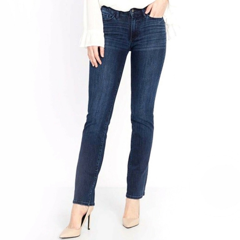 Buffalo Mid Rise Straight leg jeans 26 stretch Slim leg 33” inseam dark wash